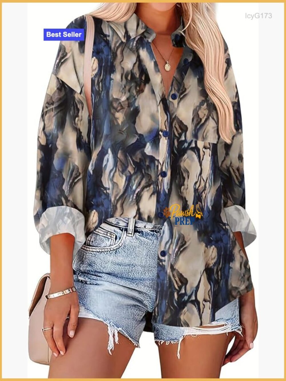 Oversized Long Sleeve Button Down Blouse Casual Work Top